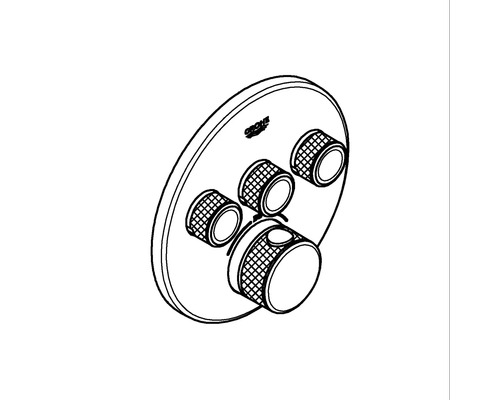Logo Grohe Robinet thermostatique avec plusieurs boutons rotatifs