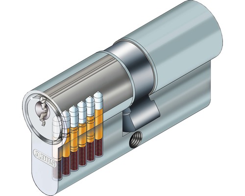 Illustration eines ABUS Profilzylinders mit Schnittansicht