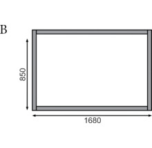 Dimensions d''un cadre rectangulaire : 850 x 1680 millimètres