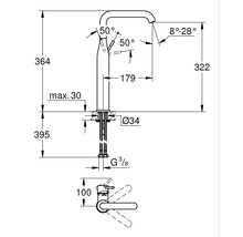 Mitigeur de lavabo GROHE Essence New 32901DL1 warm sunset brossé sans bonde de vidage-thumb-1
