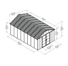Illustration d''une serre avec des mesures
