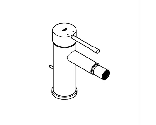 Skizze einer Waschtischarmatur