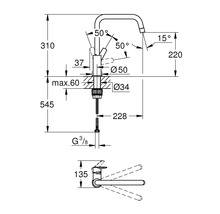 Mitigeur de cuisine Grohe Quickfix Start 2021 noir mat 304702430
