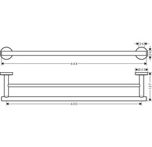Doppel-Badetuchhalter hansgrohe Logis Universal 60 cm chrom glänzend 41712000