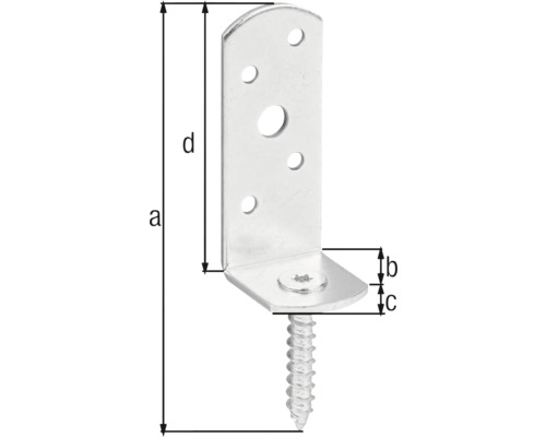 Winkelverbinder mit Schraube zur Befestigung