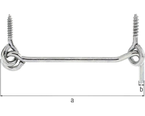 Hakenriegel mit Schrauben zur Befestigung