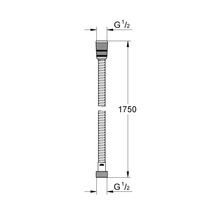 Grohe Quickfix Duschschlauch VitalioFlex Metall 1750 mm x 1/2" x 1/2" (DN15) chrom 22100000