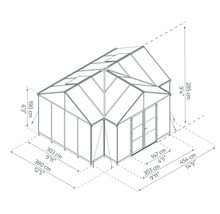 Dimensions de la serre en centimètres