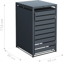 Mülltonnenbox mit den Maßen 116 x 80 x 68 Zentimeter
