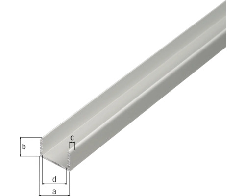 Aluminiumprofil mit Maßangaben