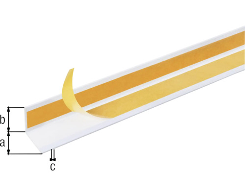 Kunststoff Eckprofil mit Klebeband