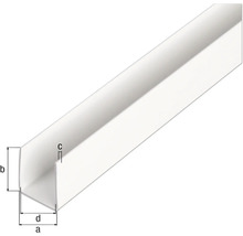 Profilé en U PVC blanc 12x10x1 mm, 2,6 m-thumb-1