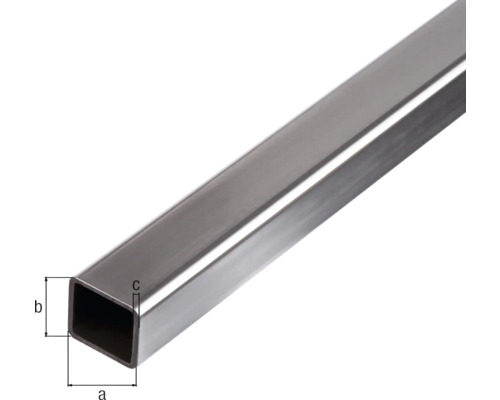 Tube en acier rectangulaire avec indications de dimensions