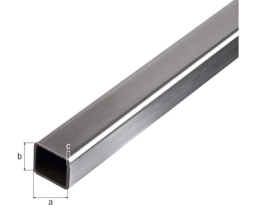 Rechteckiges Stahlrohr mit Maßangaben