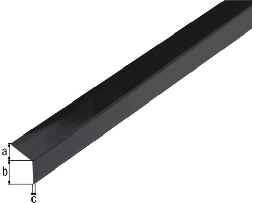 Profilé d''angle métallique avec indications de dimensions