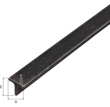 Profilé en T métallique avec indications de dimensions