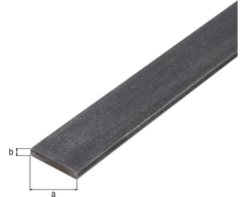 Flachstahl mit Maßangaben