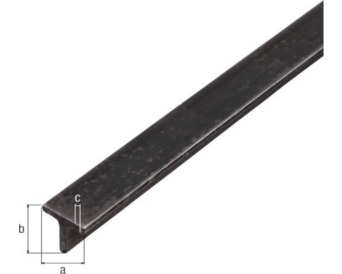 Profilé en T métallique avec dimensions