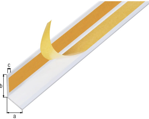 Kunststoff-Winkelprofil mit Klebestreifen