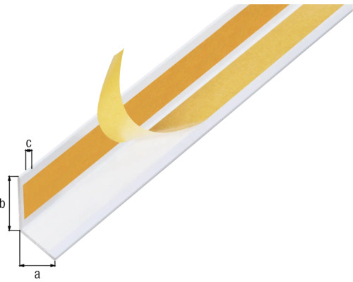 Kunststoff Eckprofil mit Klebestreifen