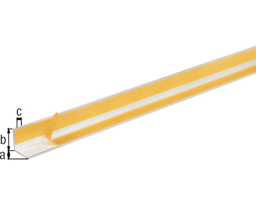 Kunststoff Eckprofil mit Klebeband