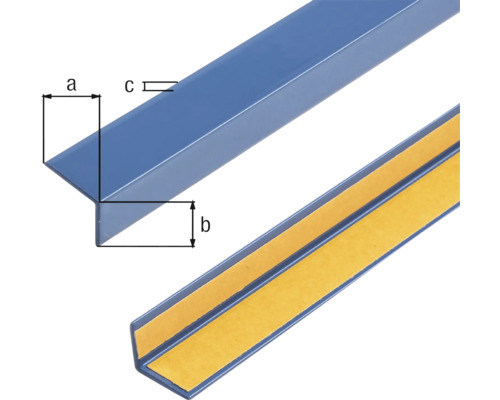 Winkelprofil aus Metall mit Maßangaben