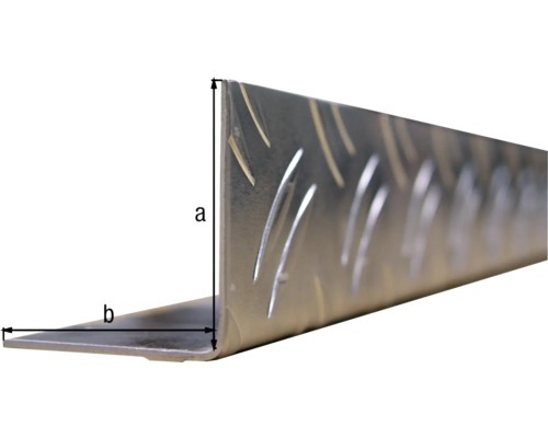 Profilé d''angle en aluminium avec les dimensions a et b