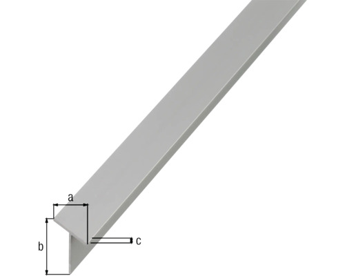 Profilé d''angle avec les dimensions a, b et c