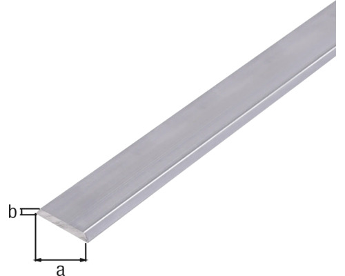 Aluminium Flachstange mit Maßangaben