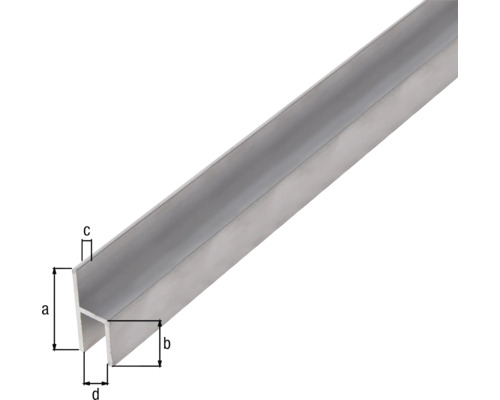 Profilé en aluminium avec indication des dimensions