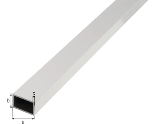 Aluminium Rechteckrohr mit Maßangaben