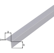 Profilé d'angle PVC gris alu 15x15x1 mm, 1 m-thumb-1