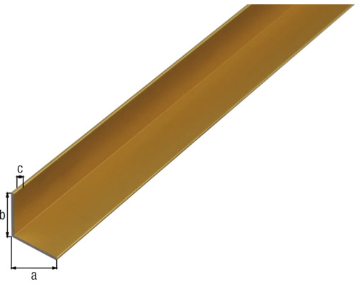 Winkelprofil mit den Abmessungen a, b und c