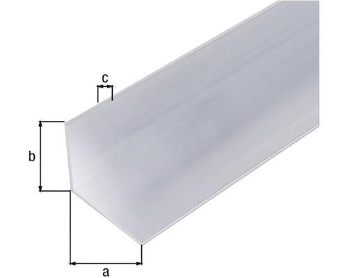 Aluminium Winkelprofil mit Maßangaben