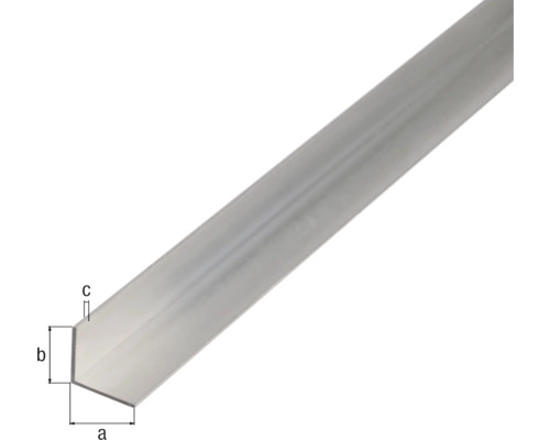 Aluminium Winkelprofil mit Maßangaben