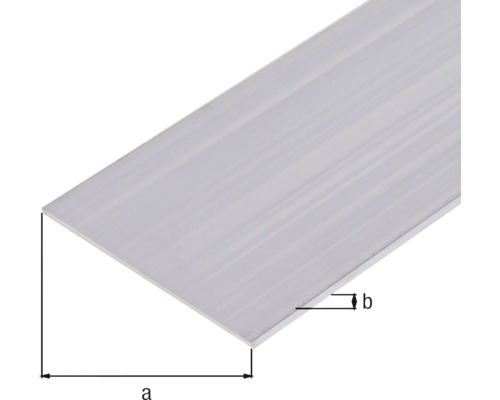 Barre plate en aluminium avec les dimensions a et b