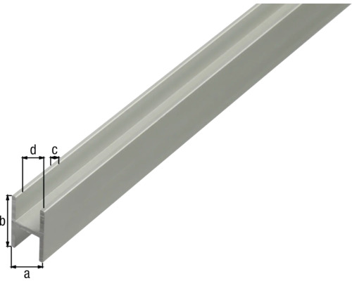 Aluminiumprofil mit Maßangaben