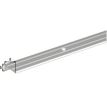 Profilé en aluminium avec trou et indication des dimensions a et b
