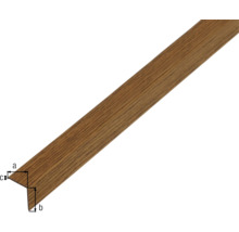 Profilé d'angle PVC chêne foncé 20x20x1,5 mm, 1 m-thumb-1