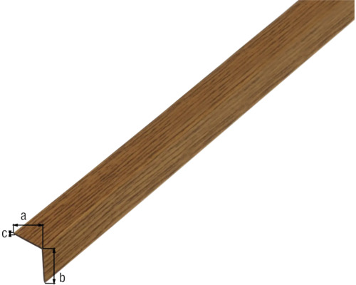 Profilé d''angle en plastique avec décor bois