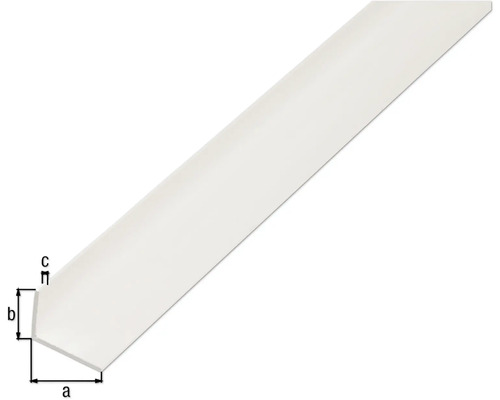 Profilé d''angle en plastique avec dimensions