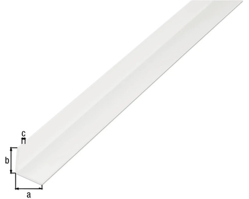 Cornière en plastique avec indication des dimensions