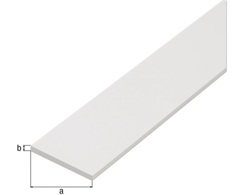 Profilé en plastique blanc avec les dimensions a et b