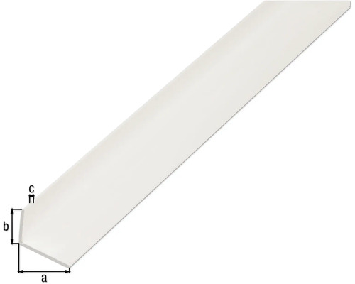Kunststoff-Winkelprofil mit Maßangaben