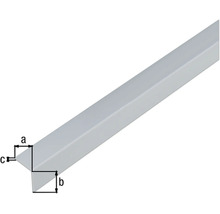Profilé d''angle avec les dimensions a, b et c.