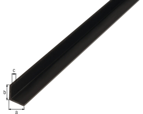 Cornière en acier avec indication des dimensions