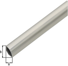 Metallrohr mit sechseckigem Querschnitt und Maßangaben