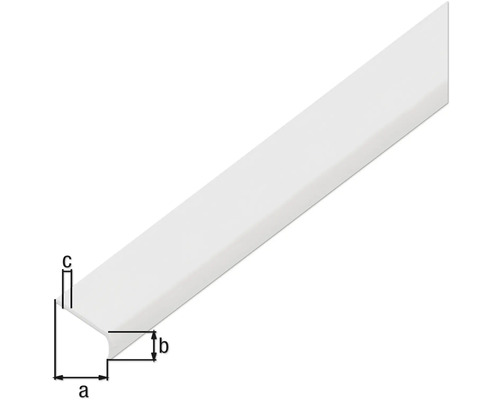 Kunststoff-Sockelleiste mit Maßangaben
