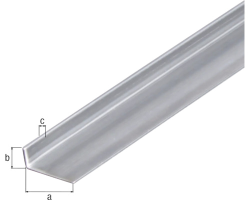 Winkelprofil mit Maßangaben a, b und c