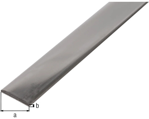Profilé plat métallique avec indications de dimensions
